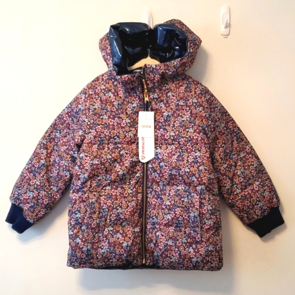 Girls' reversible printed puffer jacket with PrimaLoft sz XS (4-5 yrs)